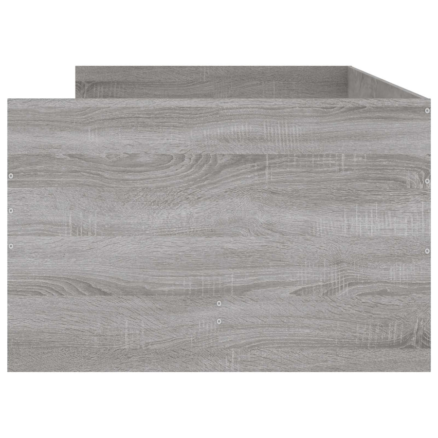 Bedframe met lade met opslag Betongrijs Massief grenenhout