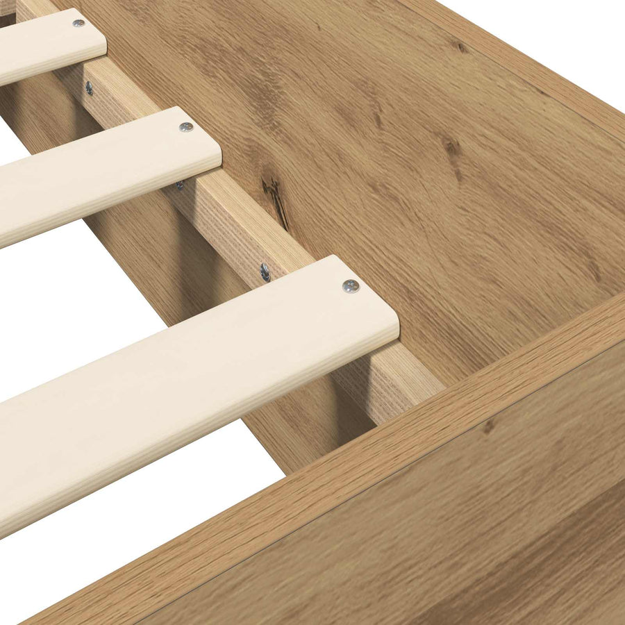 Bedframe met lade Artisanaal eiken Massief grenenhout