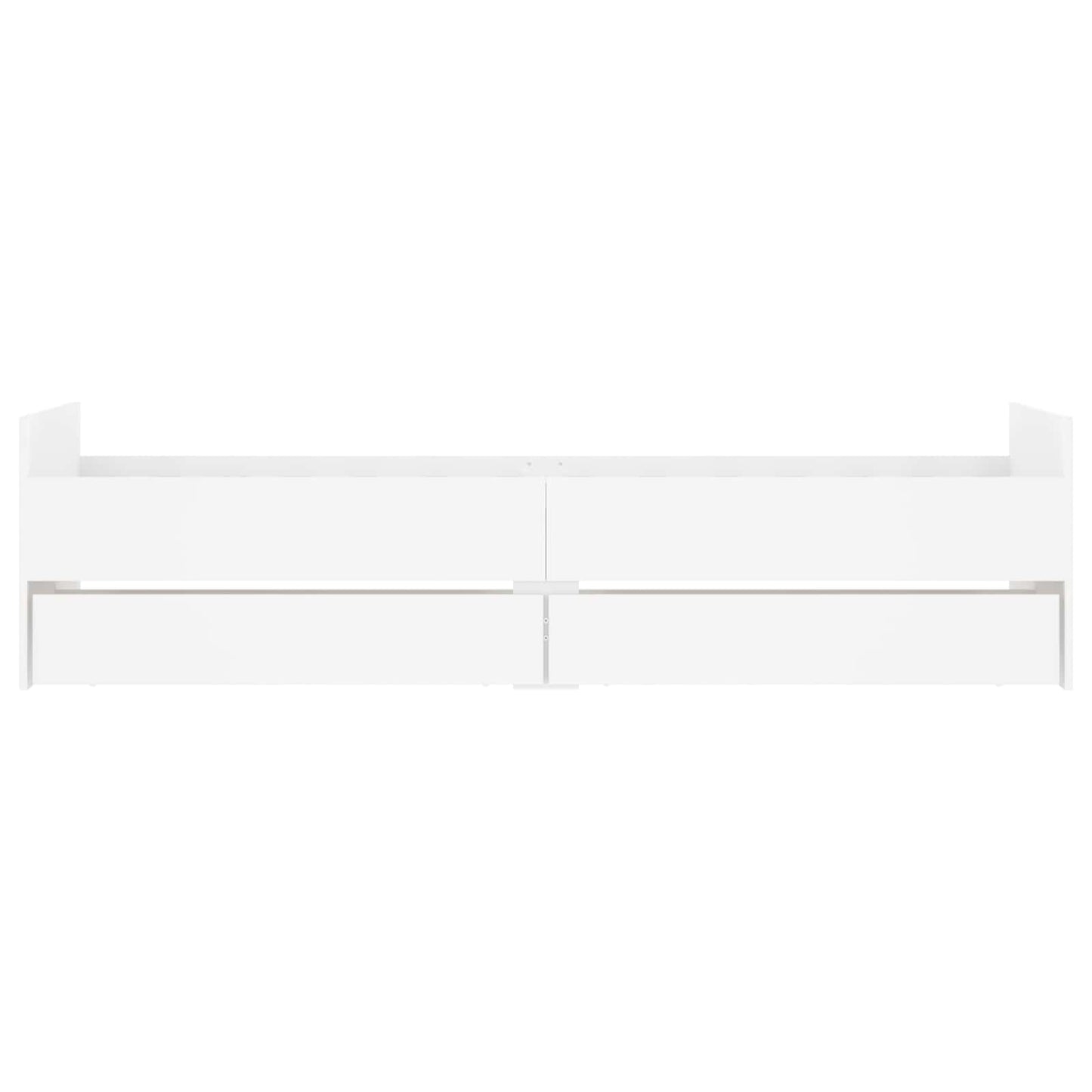Bedframe Wit Bewerkt hout