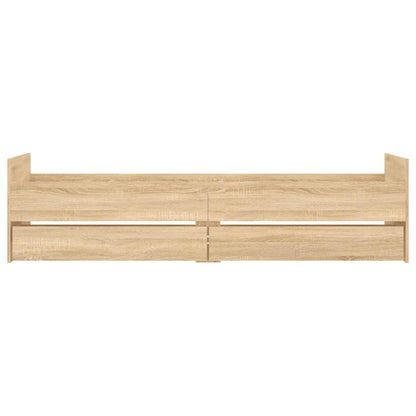 Bedframe Sonoma Eiken Bewerkt hout