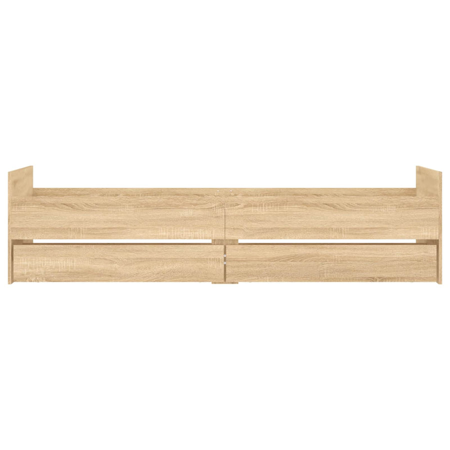 Bedframe Sonoma Eiken Bewerkt hout