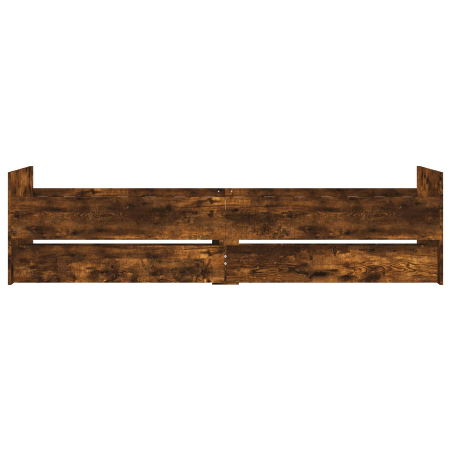 Bedframe Gerookt eiken Bewerkt hout