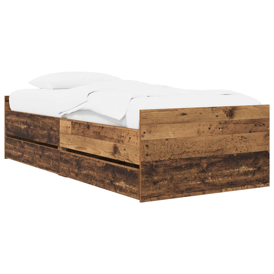 Bedframe Oud hout Bewerkt hout