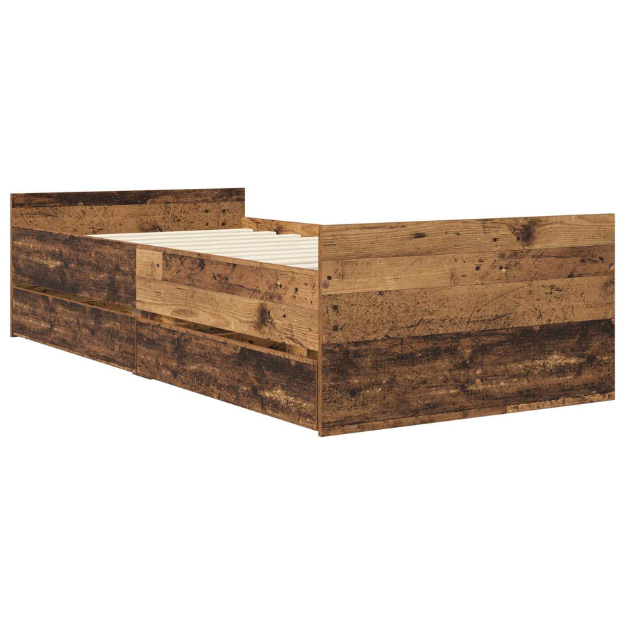 Bedframe Oud hout Bewerkt hout