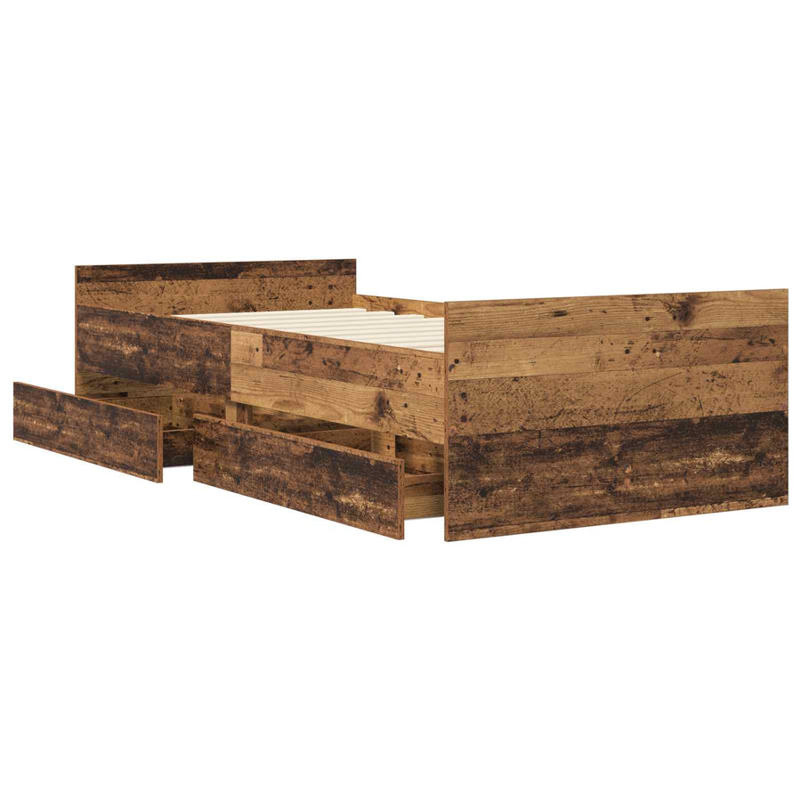 Bedframe Oud hout Bewerkt hout