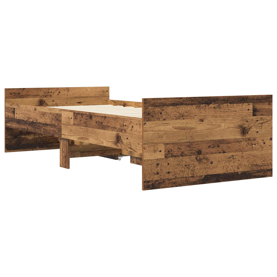 Bedframe Oud hout Bewerkt hout