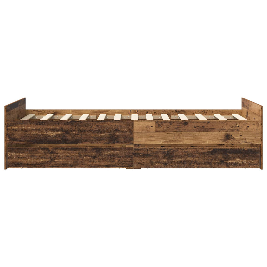 Bedframe Oud hout Bewerkt hout
