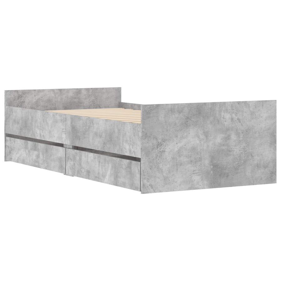 Bedframe Grijs Sonoma Bewerkt hout