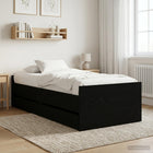 Bedframe Zwart eiken Bewerkt hout