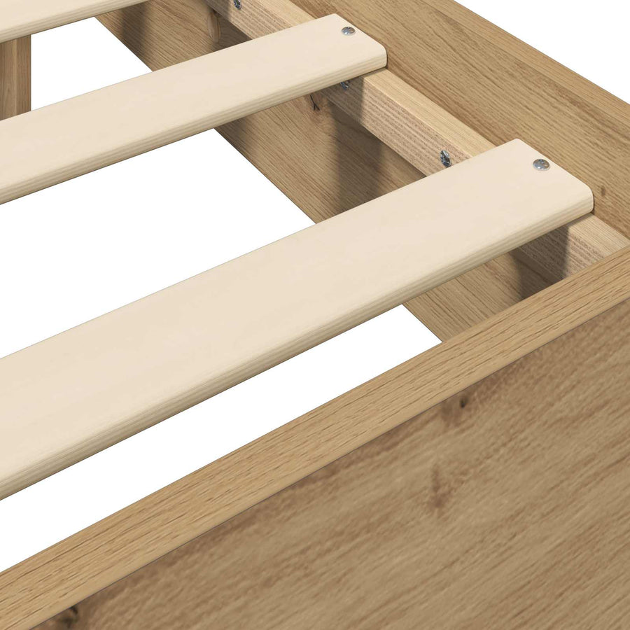 Bedframe Artisanaal eiken Bewerkt hout