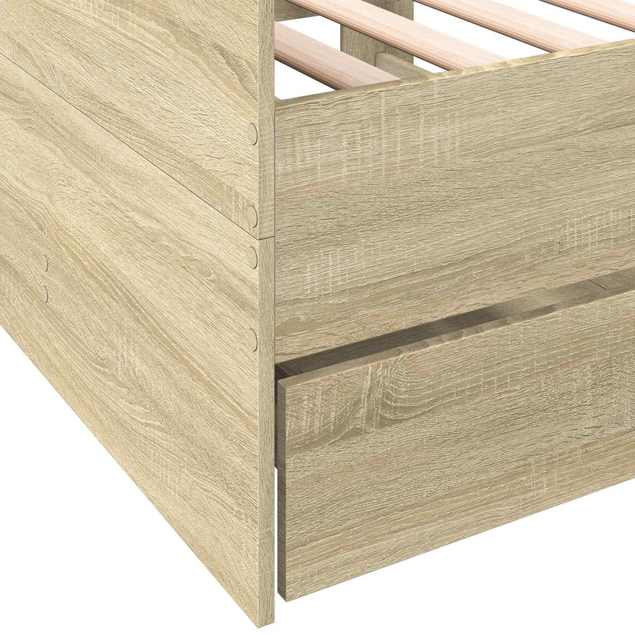 Dagbed met lade met hoofdeinde Sonoma Eiken Bewerkt hout