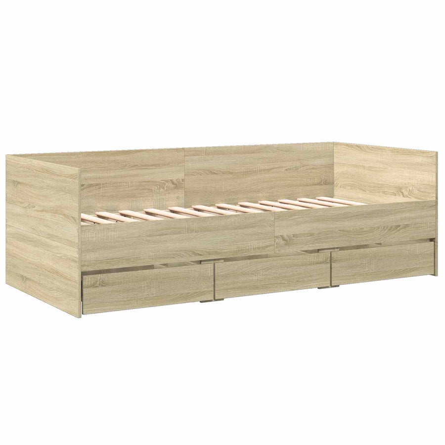 Dagbed met lade met hoofdeinde Sonoma Eiken Bewerkt hout