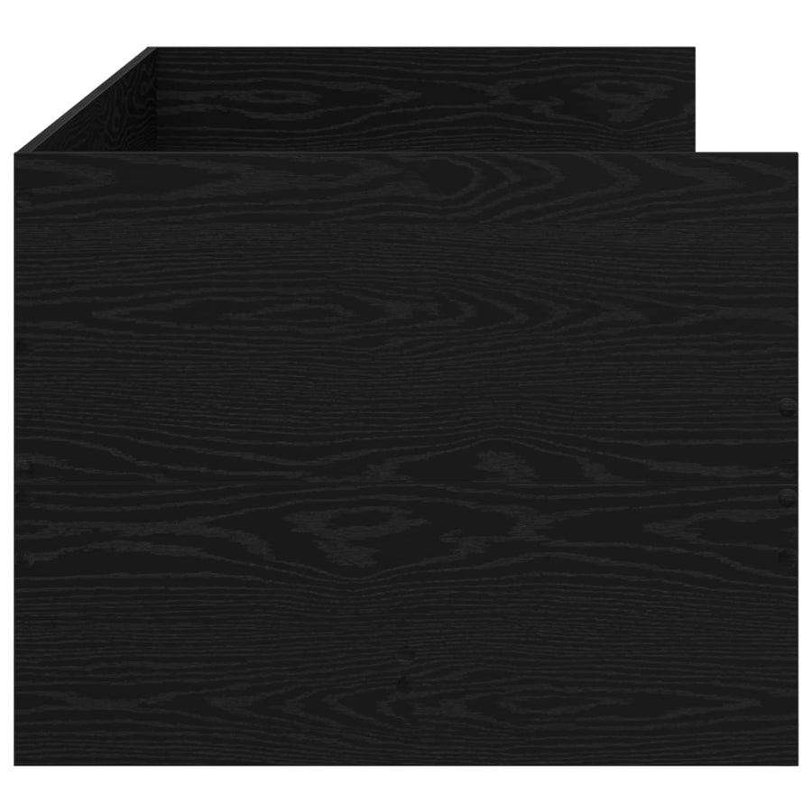 Dagbed met lade met hoofdeinde Zwart eiken Bewerkt hout