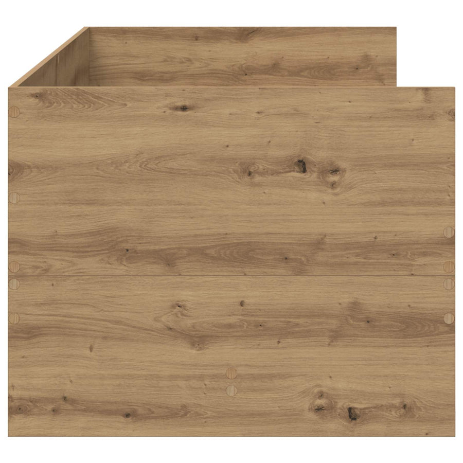 Dagbed met lade met hoofdeinde Artisanaal eiken Bewerkt hout
