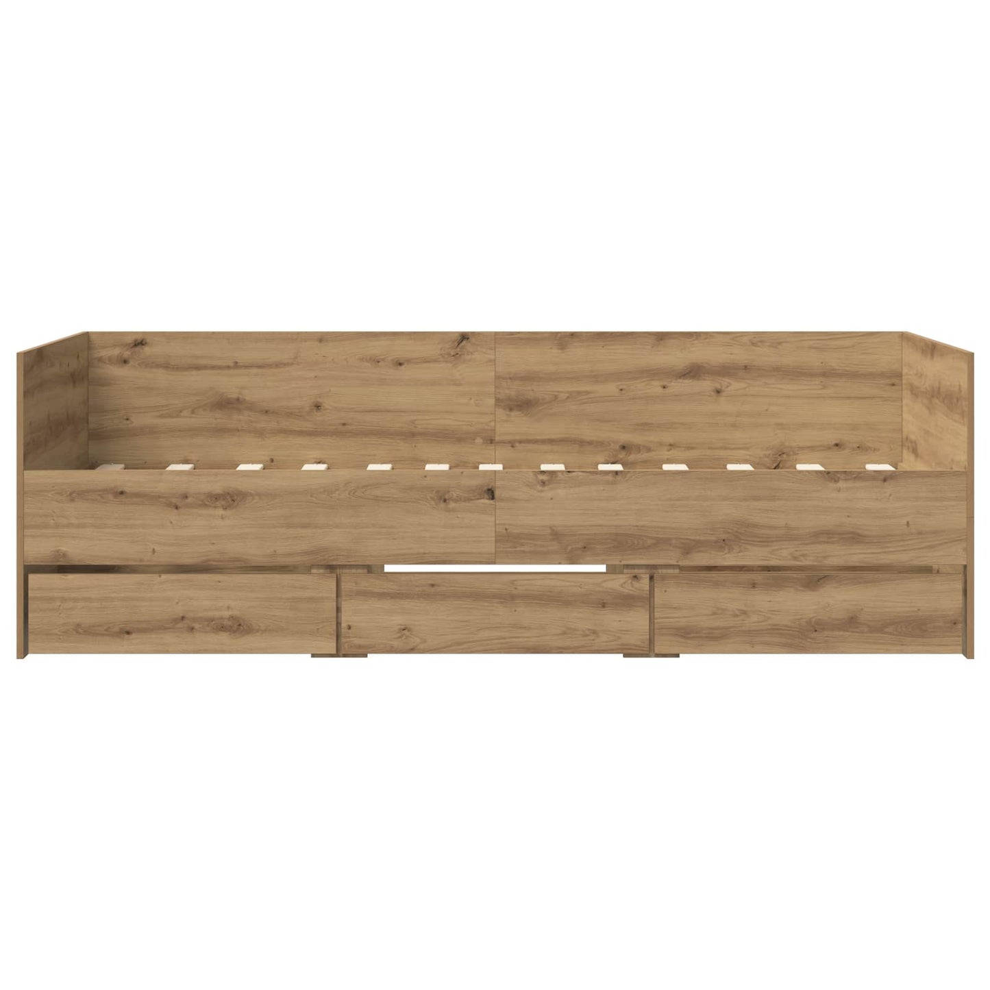 Dagbed met lade met hoofdeinde Artisanaal eiken Bewerkt hout