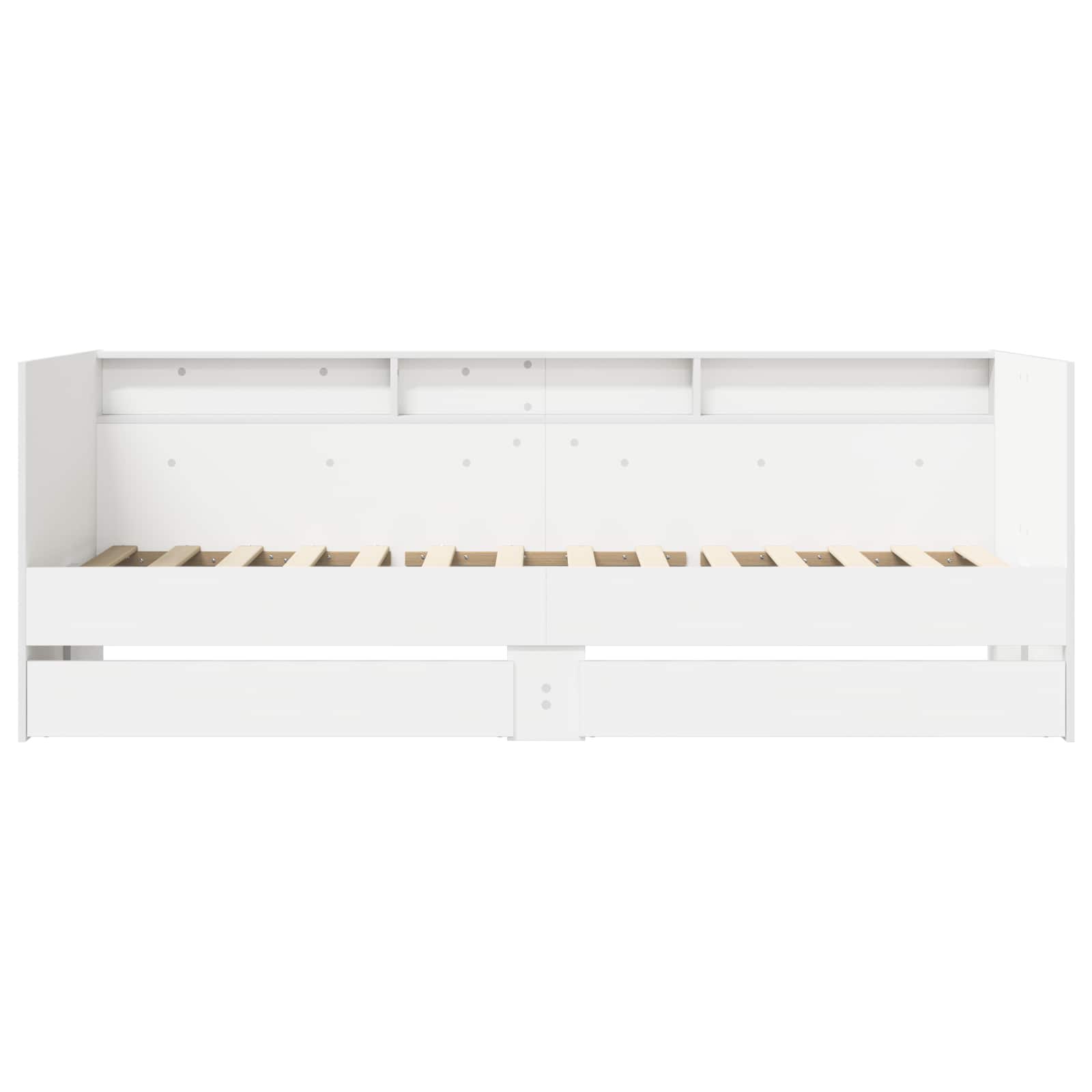 Dagbed met lade met plank met hoofdeinde Wit Bewerkt hout