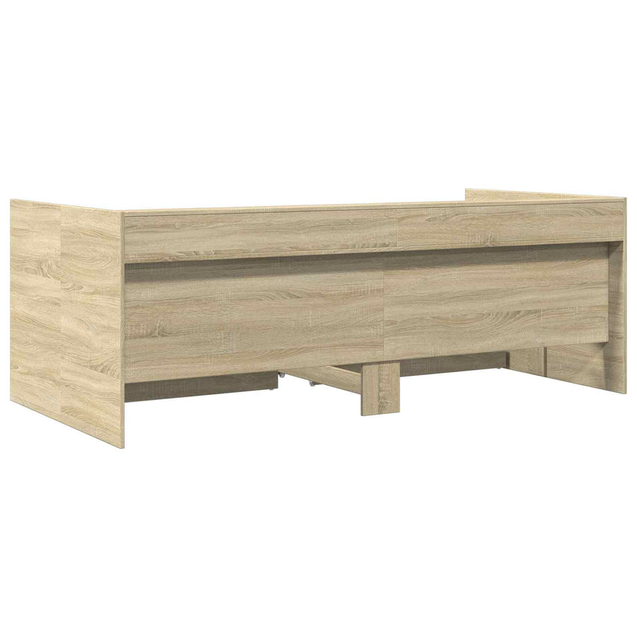 Dagbed met lade met plank met opslag Sonoma Eiken Bewerkt hout