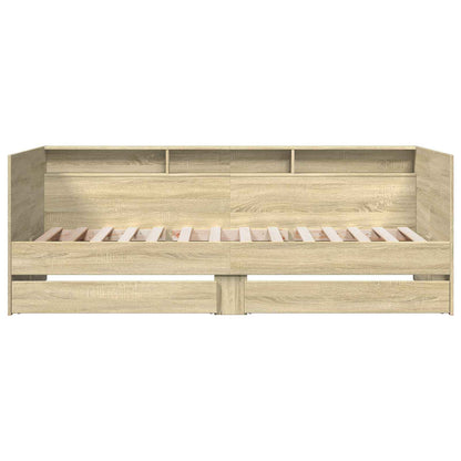 Dagbed met lade met plank met opslag Sonoma Eiken Bewerkt hout