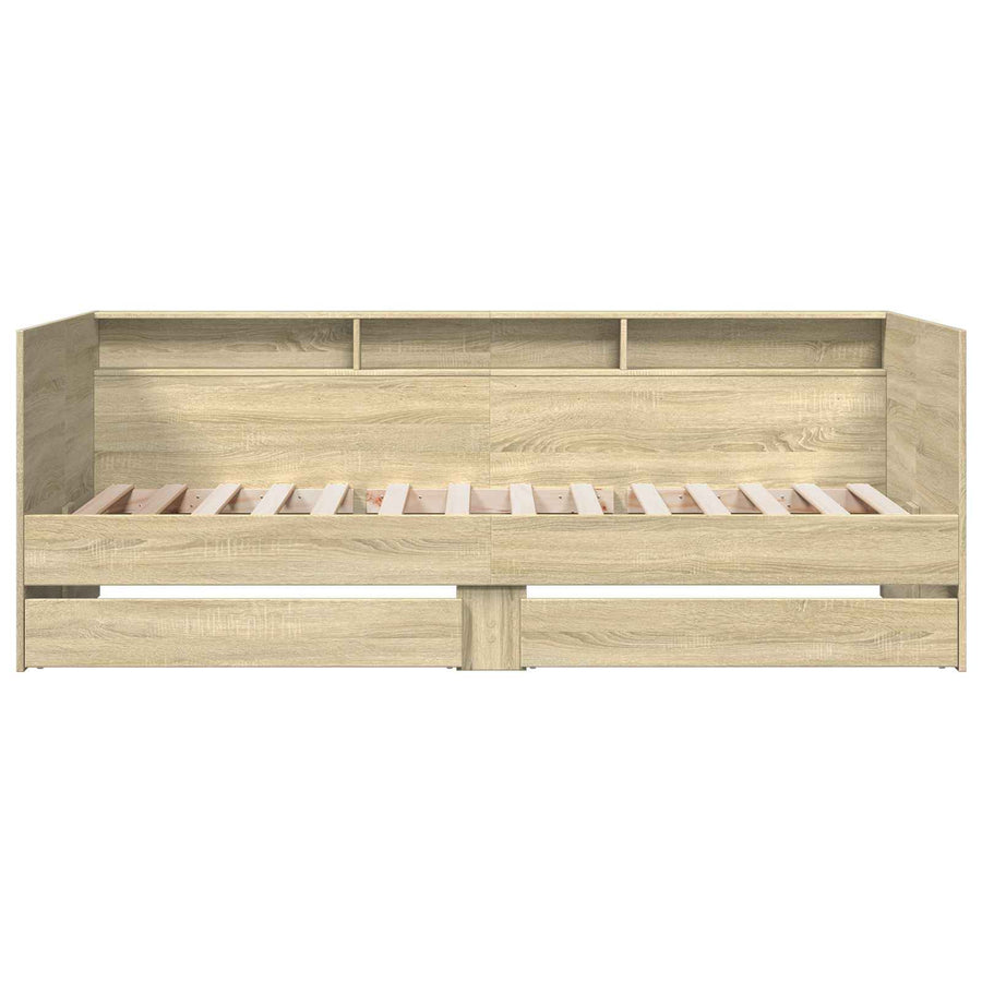 Dagbed met lade met plank met opslag Sonoma Eiken Bewerkt hout
