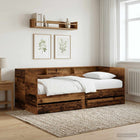 Dagbed met lade met plank met hoofdeinde Oud hout Bewerkt hout