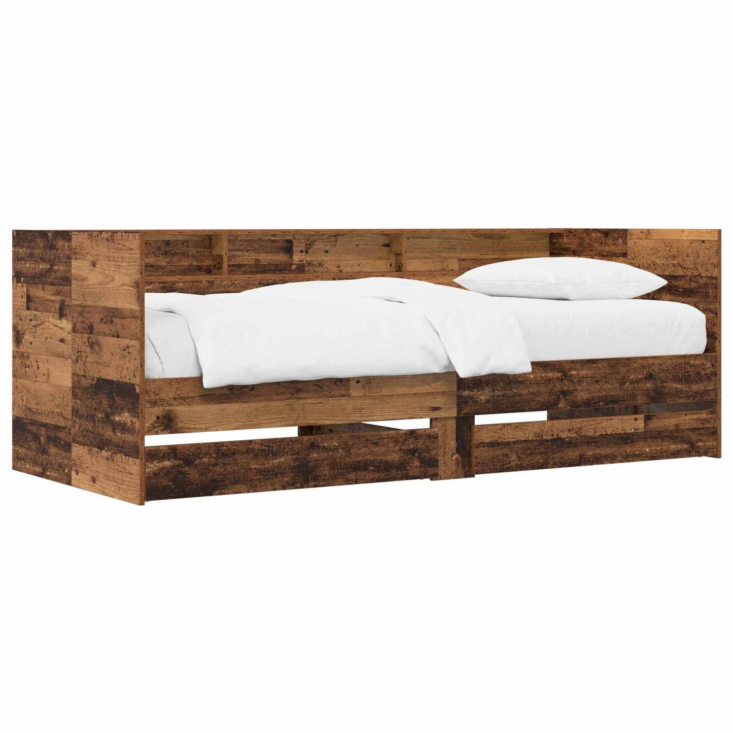 Dagbed met lade met plank met hoofdeinde Oud hout Bewerkt hout