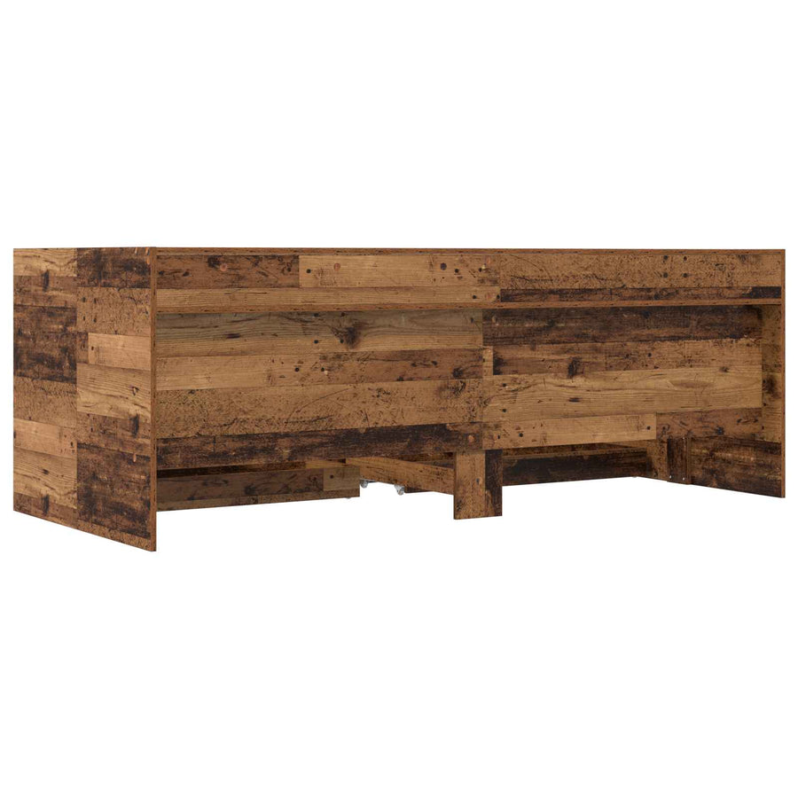 Dagbed met lade met plank met hoofdeinde Oud hout Bewerkt hout