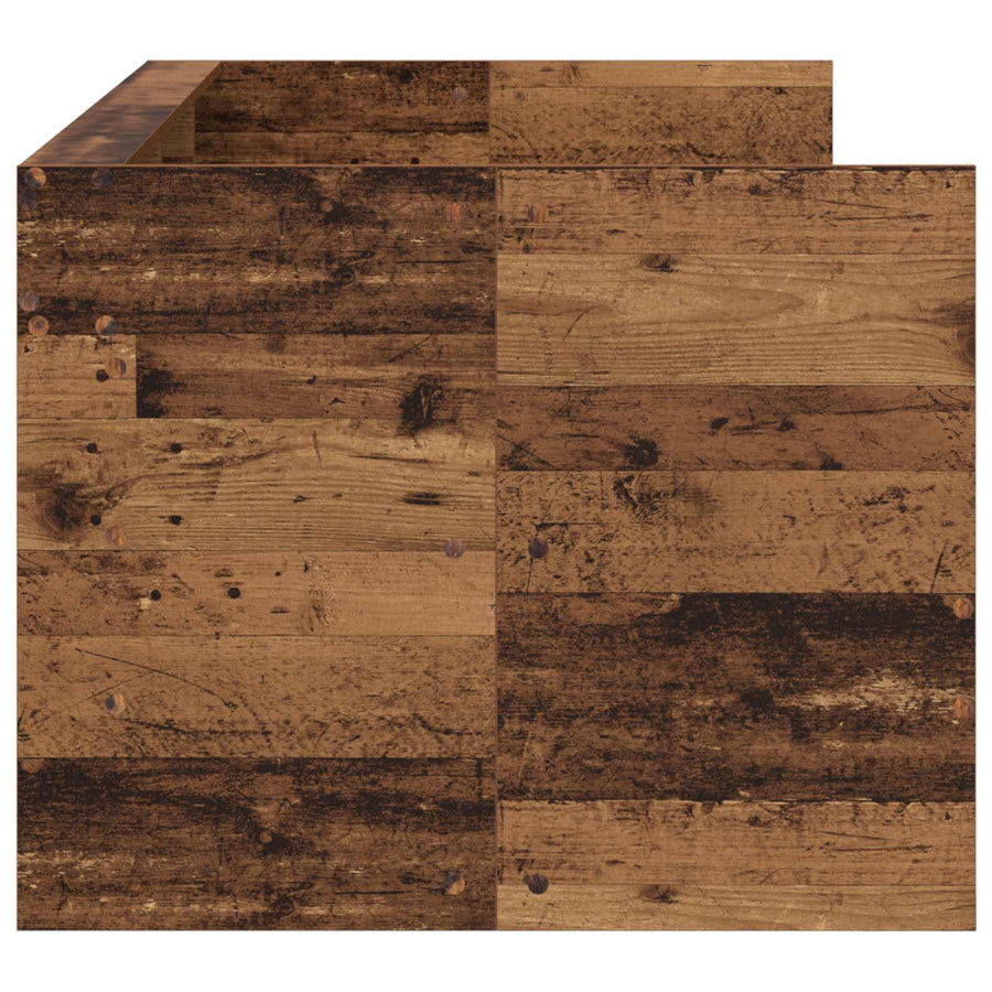 Dagbed met lade met plank met hoofdeinde Oud hout Bewerkt hout