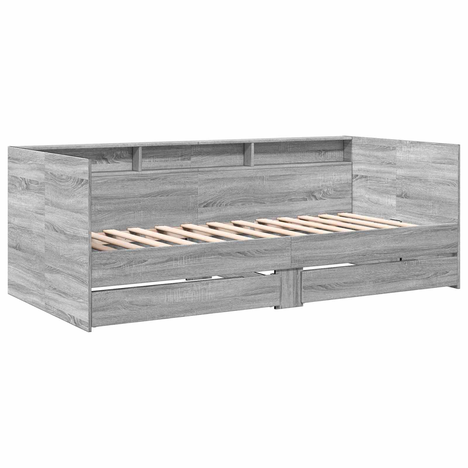 Dagbed met lade met plank met opslag Grijs Sonoma Bewerkt hout