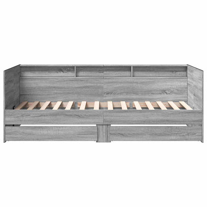 Dagbed met lade met plank met opslag Grijs Sonoma Bewerkt hout