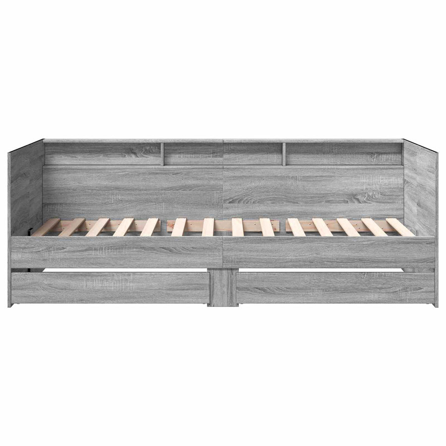 Dagbed met lade met plank met opslag Grijs Sonoma Bewerkt hout