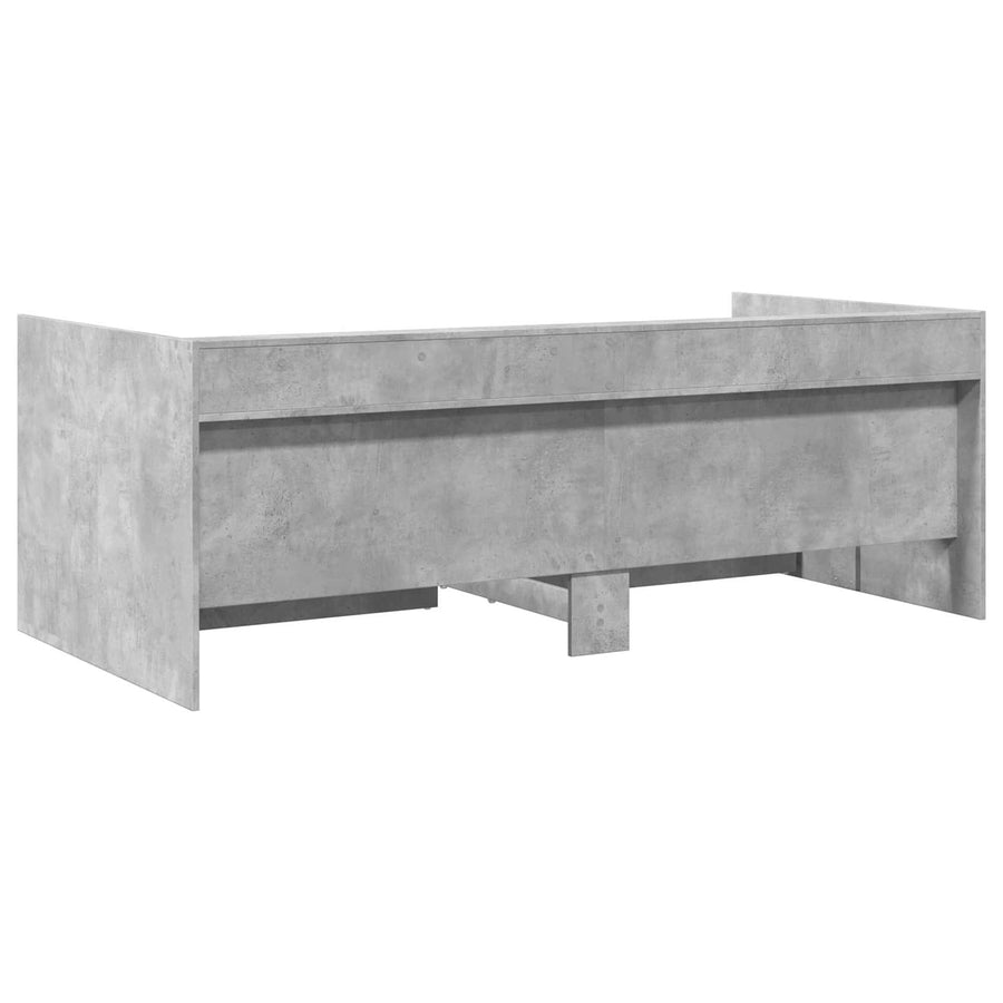 Dagbed met lade met plank met opslag Betongrijs Bewerkt hout