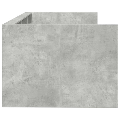 Dagbed met lade met plank met opslag Betongrijs Bewerkt hout