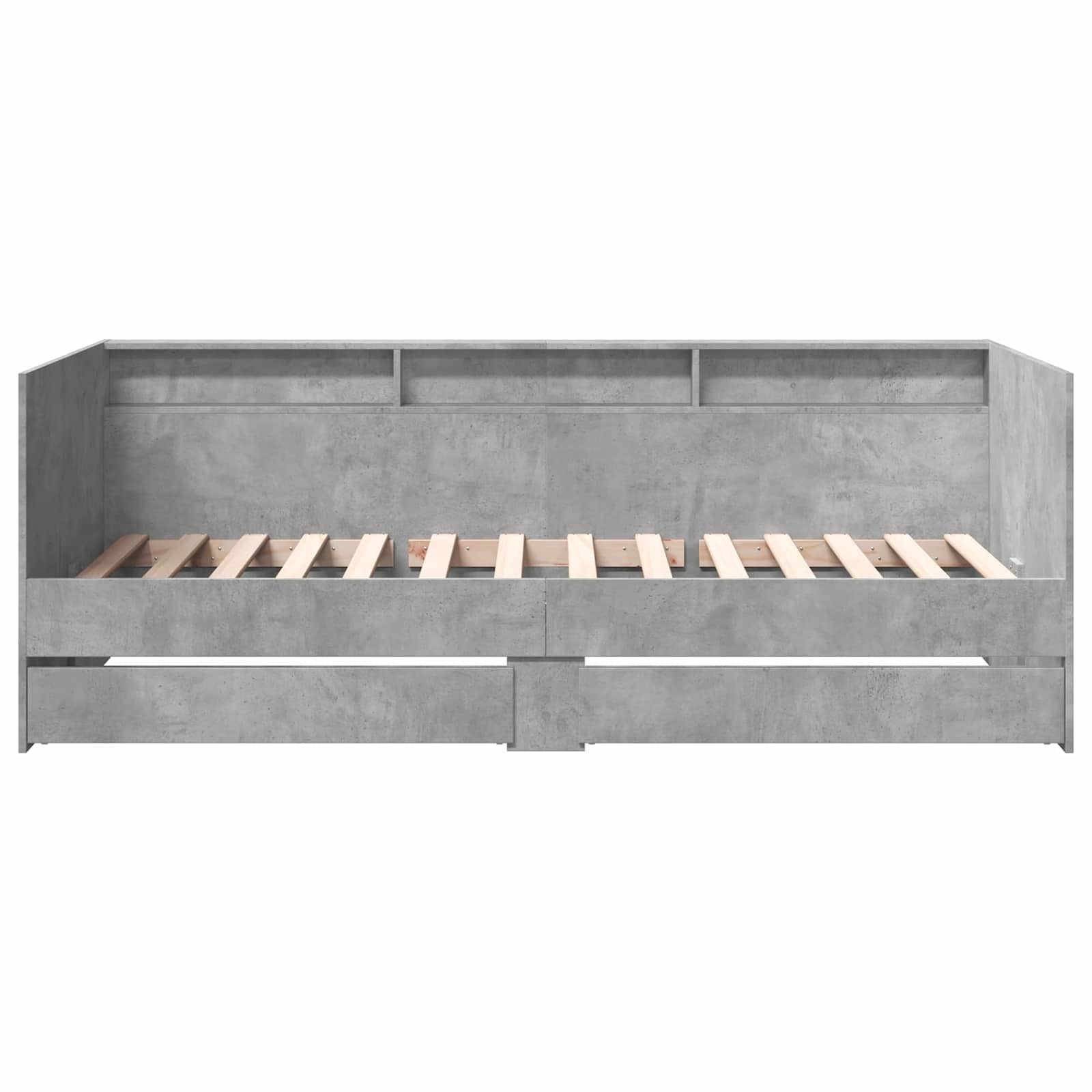 Dagbed met lade met plank met opslag Betongrijs Bewerkt hout