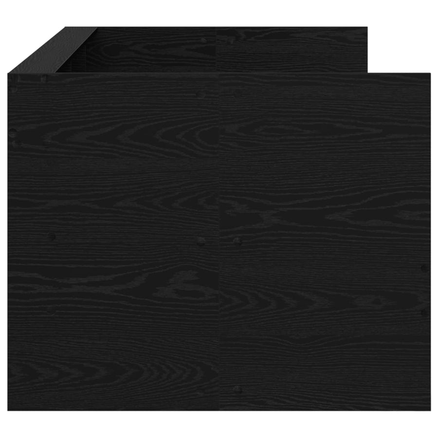Dagbed met lade met plank met opslag Zwart eiken Bewerkt hout