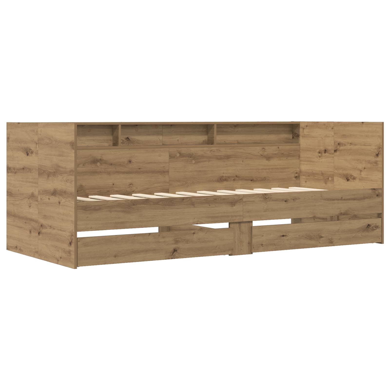Dagbed met lade met plank Artisanaal eiken Bewerkt hout