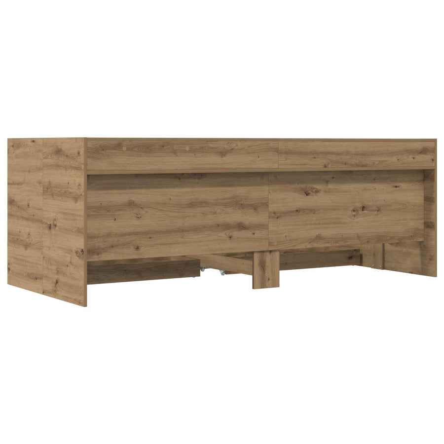 Dagbed met lade met plank Artisanaal eiken Bewerkt hout