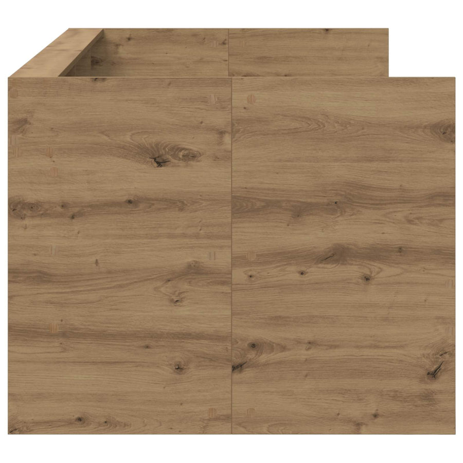 Dagbed met lade met plank Artisanaal eiken Bewerkt hout