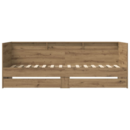 Dagbed met lade met plank Artisanaal eiken Bewerkt hout