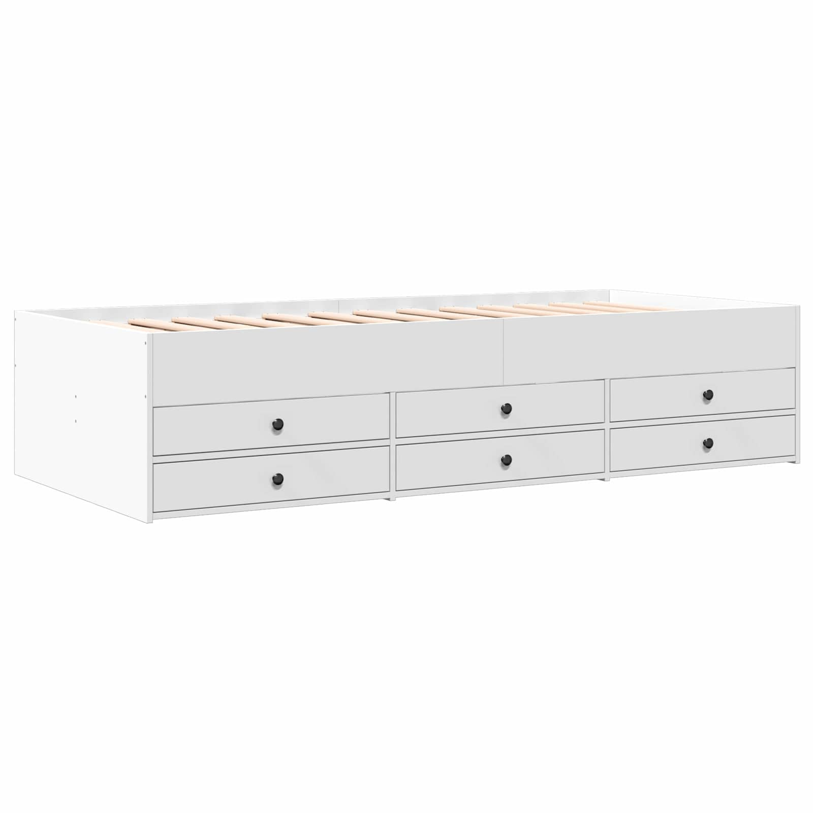 Bedframe met opslag met lade Wit 80 x 200 cm Bewerkt hout