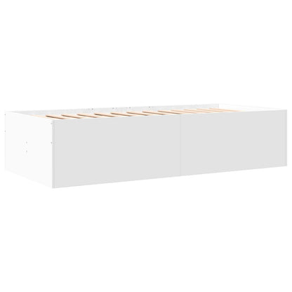 Bedframe met opslag met lade Wit 80 x 200 cm Bewerkt hout