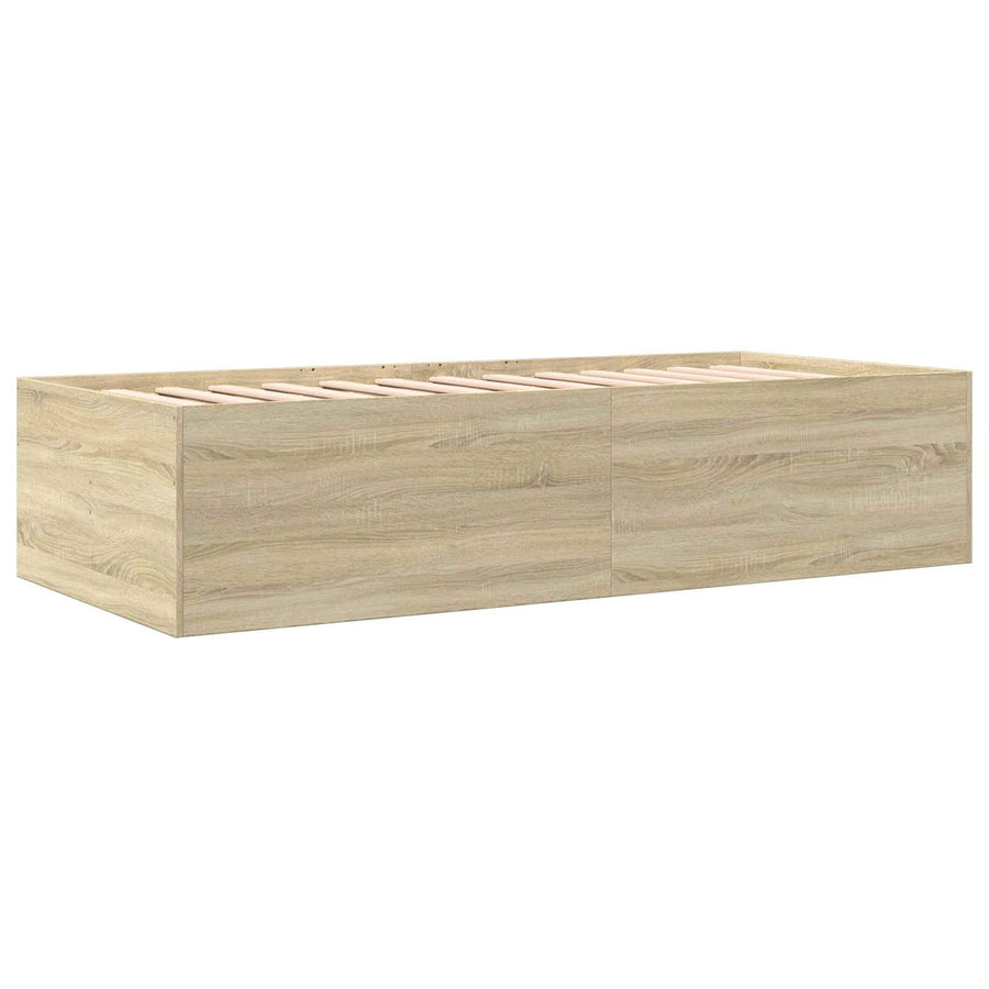 Bedframe met opslag Sonoma Eiken 80 x 200 cm Bewerkt hout