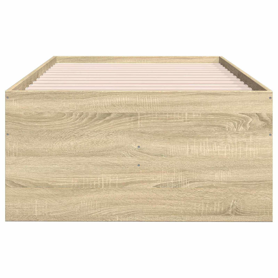 Bedframe met opslag Sonoma Eiken 80 x 200 cm Bewerkt hout