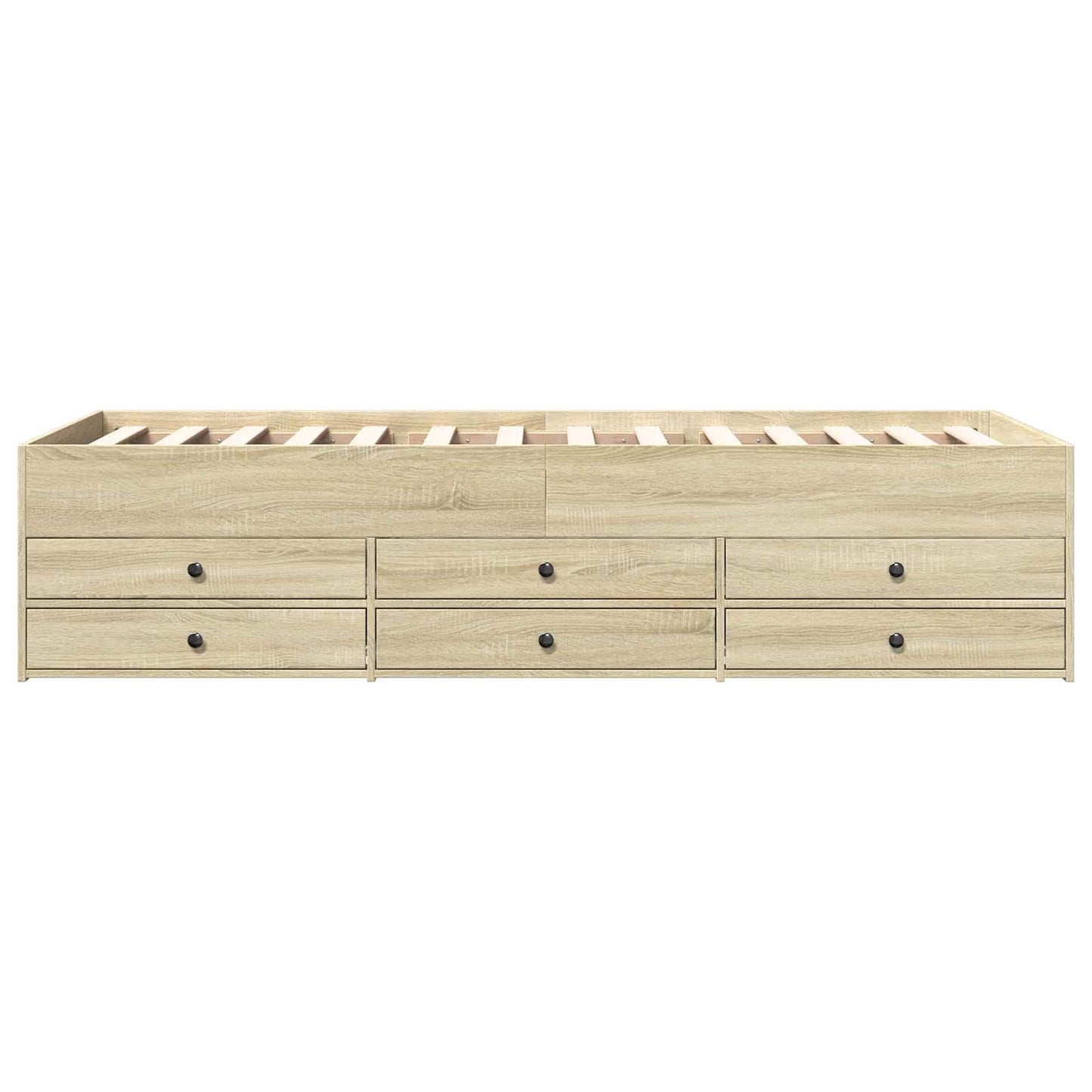 Bedframe met opslag Sonoma Eiken 80 x 200 cm Bewerkt hout