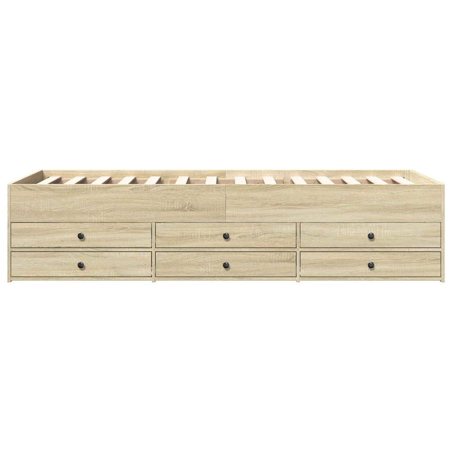 Bedframe met opslag Sonoma Eiken 80 x 200 cm Bewerkt hout