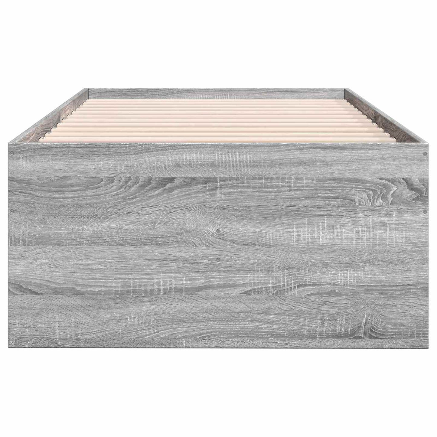 Bedframe met opslag Grijs Sonoma 80 x 200 cm Bewerkt hout