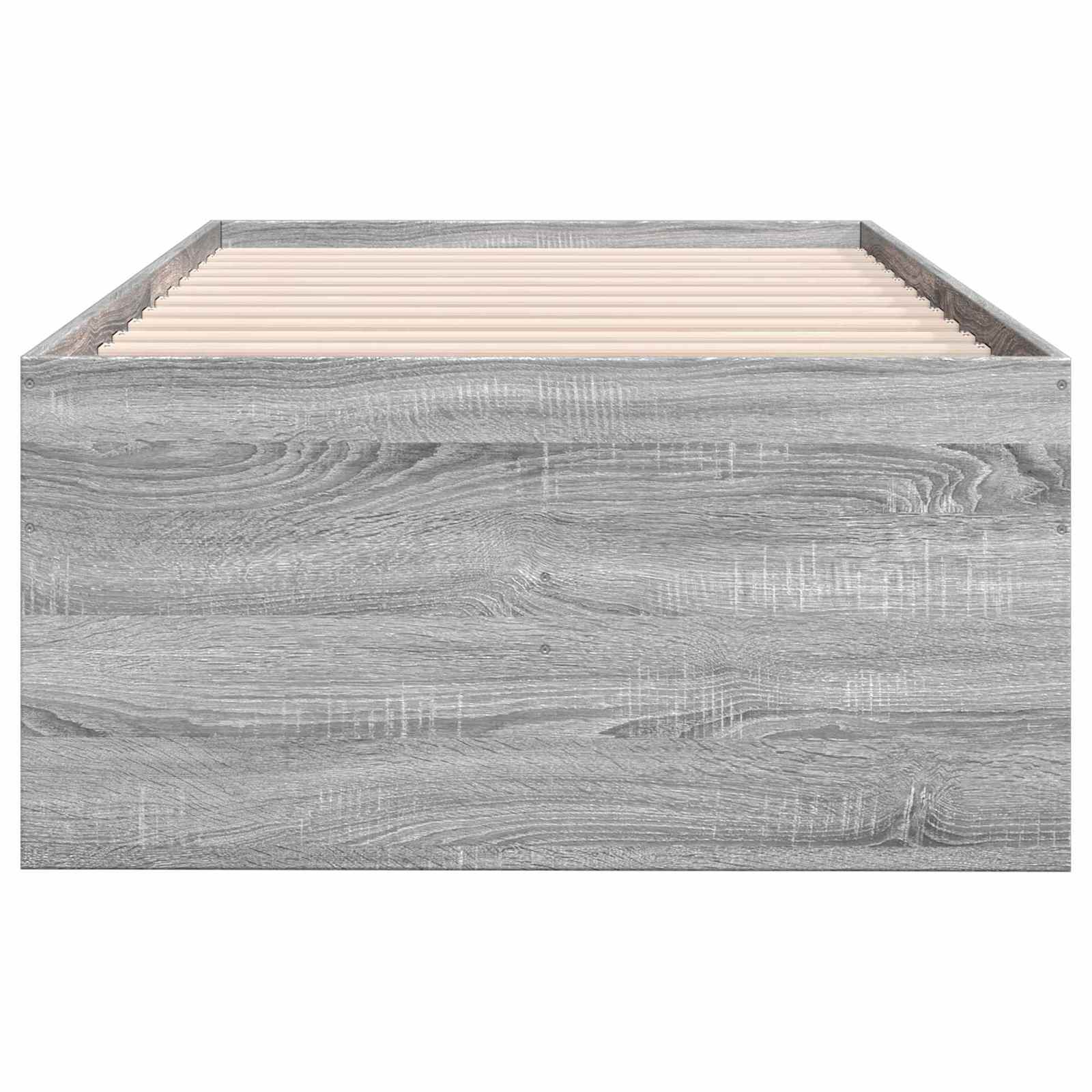 Bedframe met opslag Grijs Sonoma 80 x 200 cm Bewerkt hout