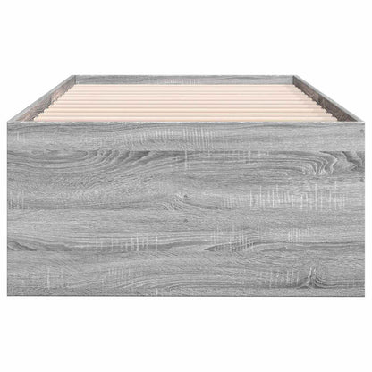Bedframe met opslag Grijs Sonoma 80 x 200 cm Bewerkt hout