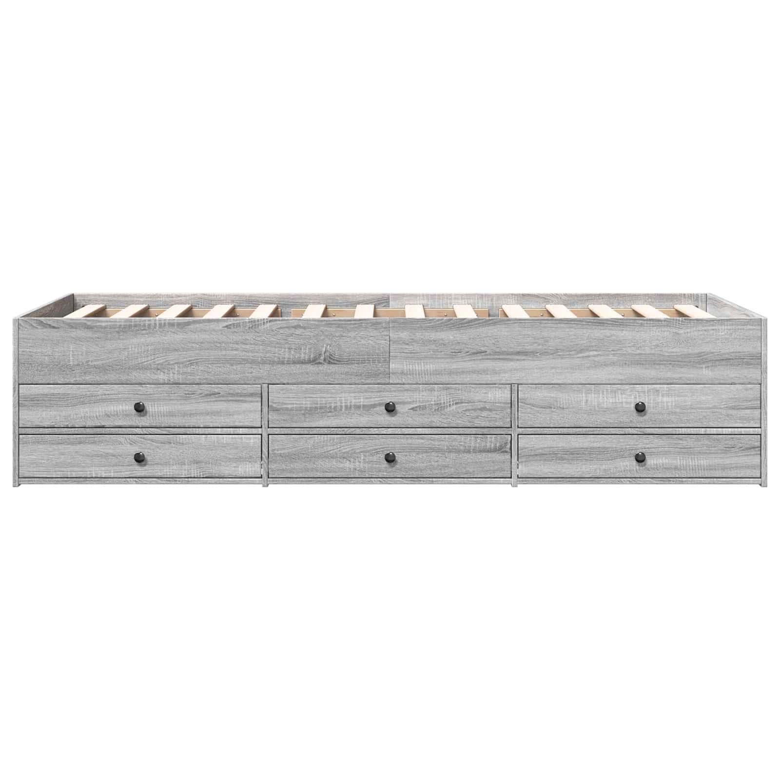 Bedframe met opslag Grijs Sonoma 80 x 200 cm Bewerkt hout