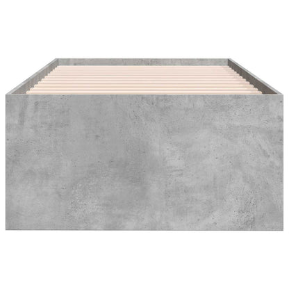 Bedframe met opslag Betongrijs 80 x 200 cm Bewerkt hout