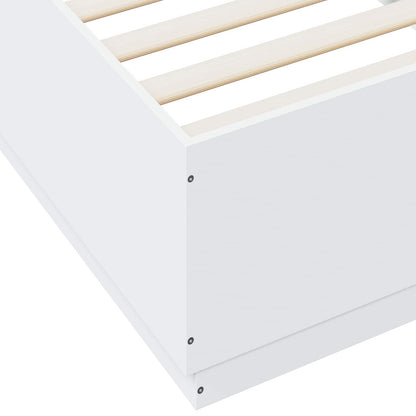 Bedframe Wit 80 x 200 cm Bewerkt hout